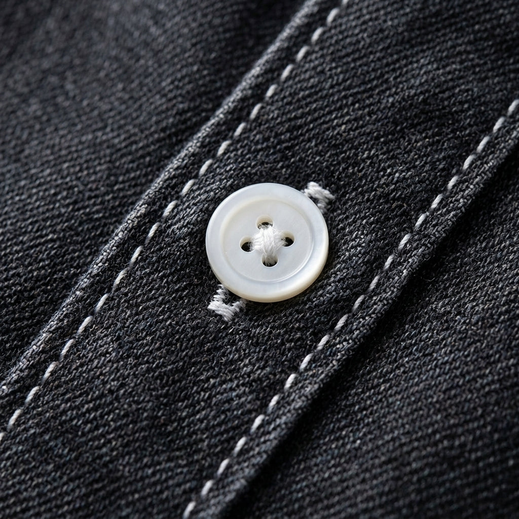 Men's Long-Sleeve Cotton Denim Shirt