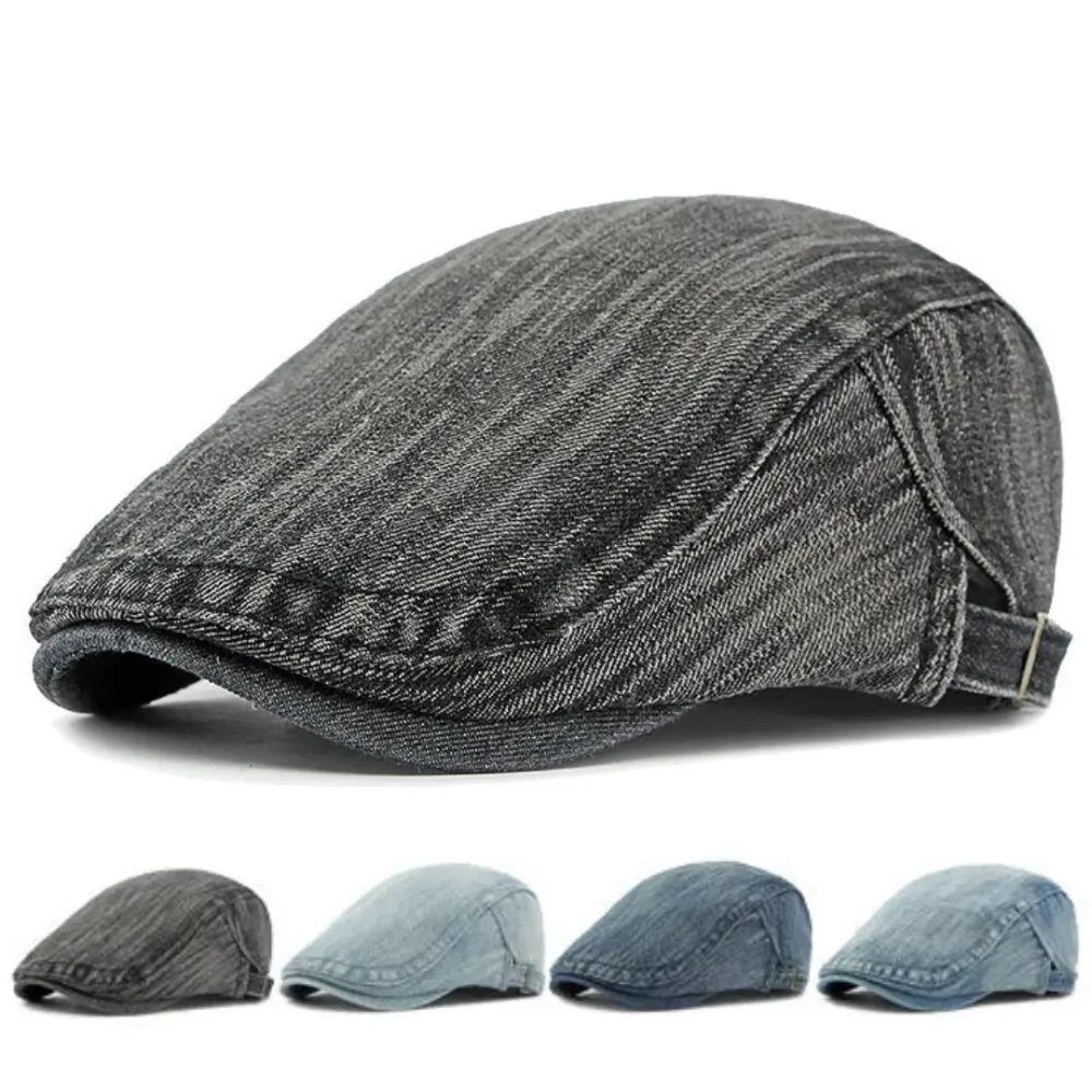 Brighton Vintage Denim Flat Cap