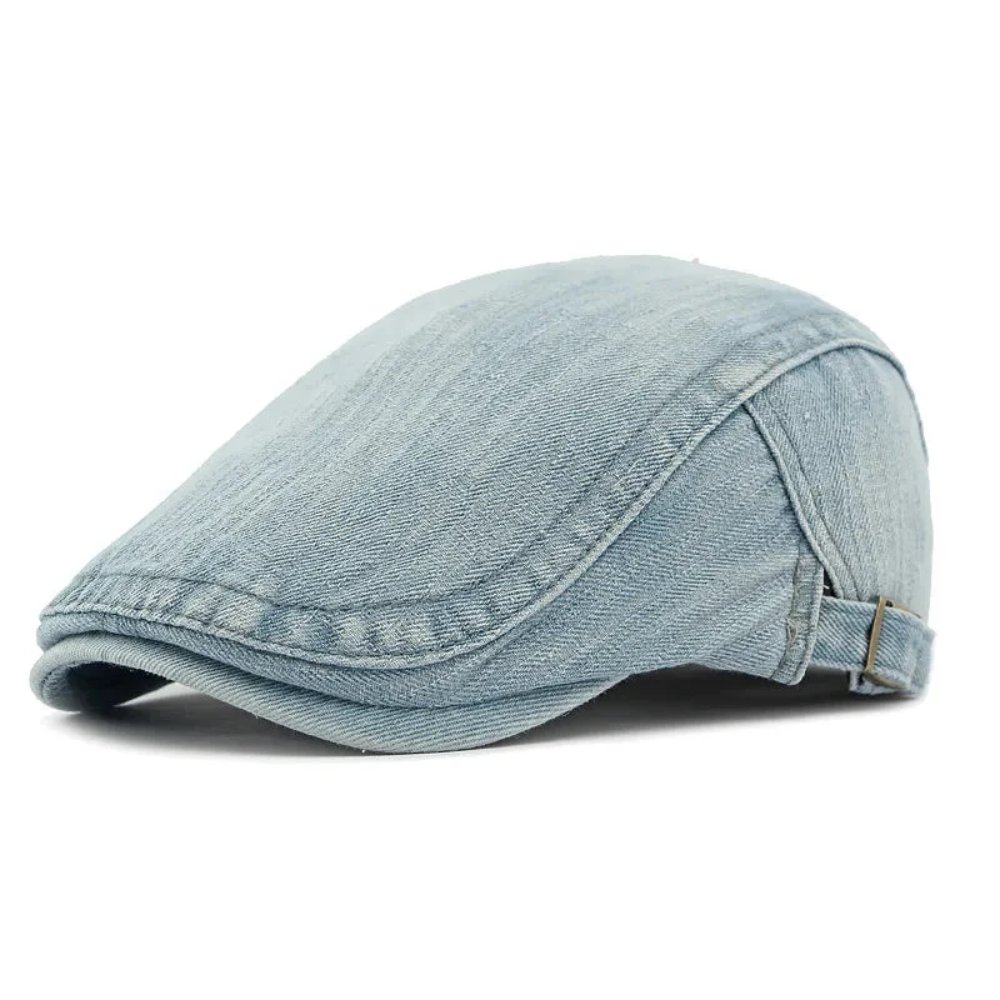 Brighton Vintage Denim Flat Cap