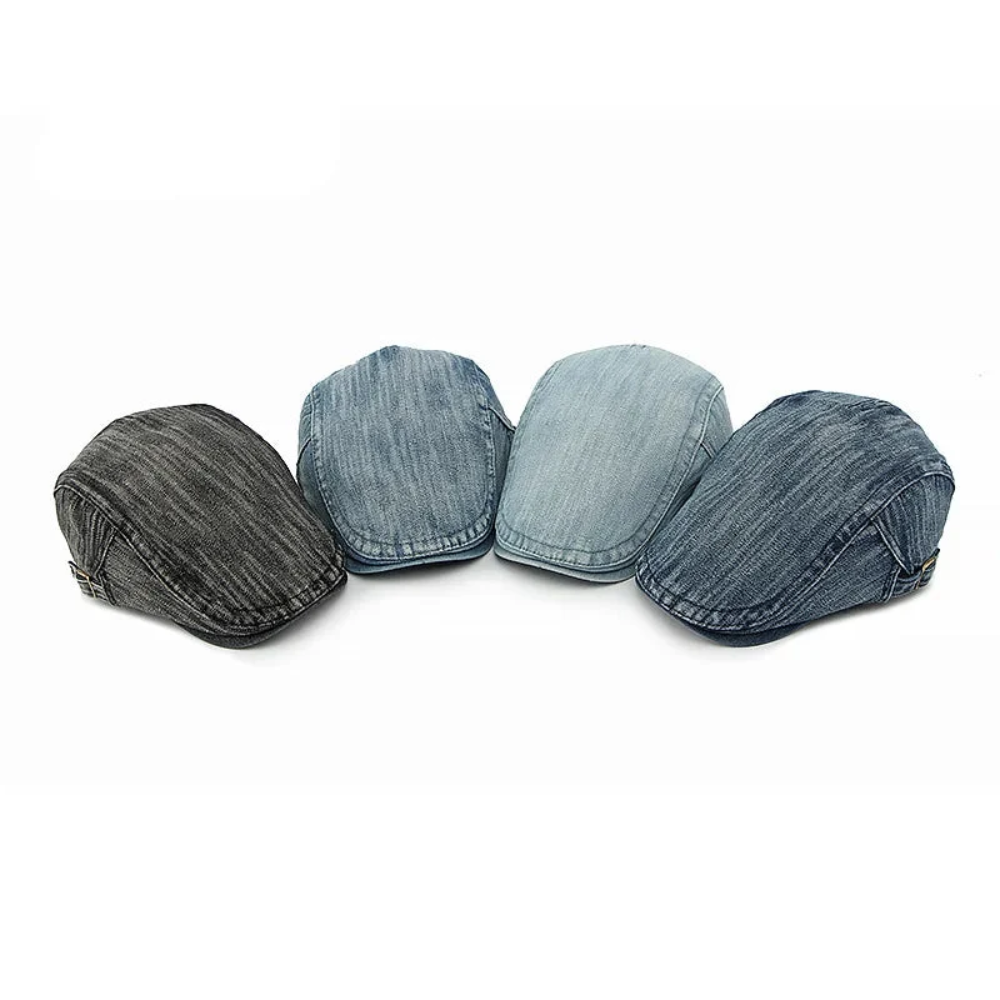 Brighton Vintage Denim Flat Cap