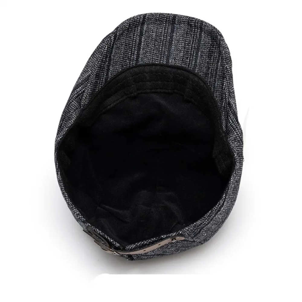 Preston Textured Stripe Flat Cap