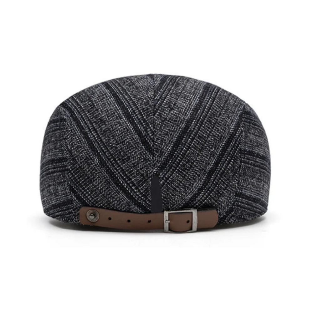 Preston Textured Stripe Flat Cap