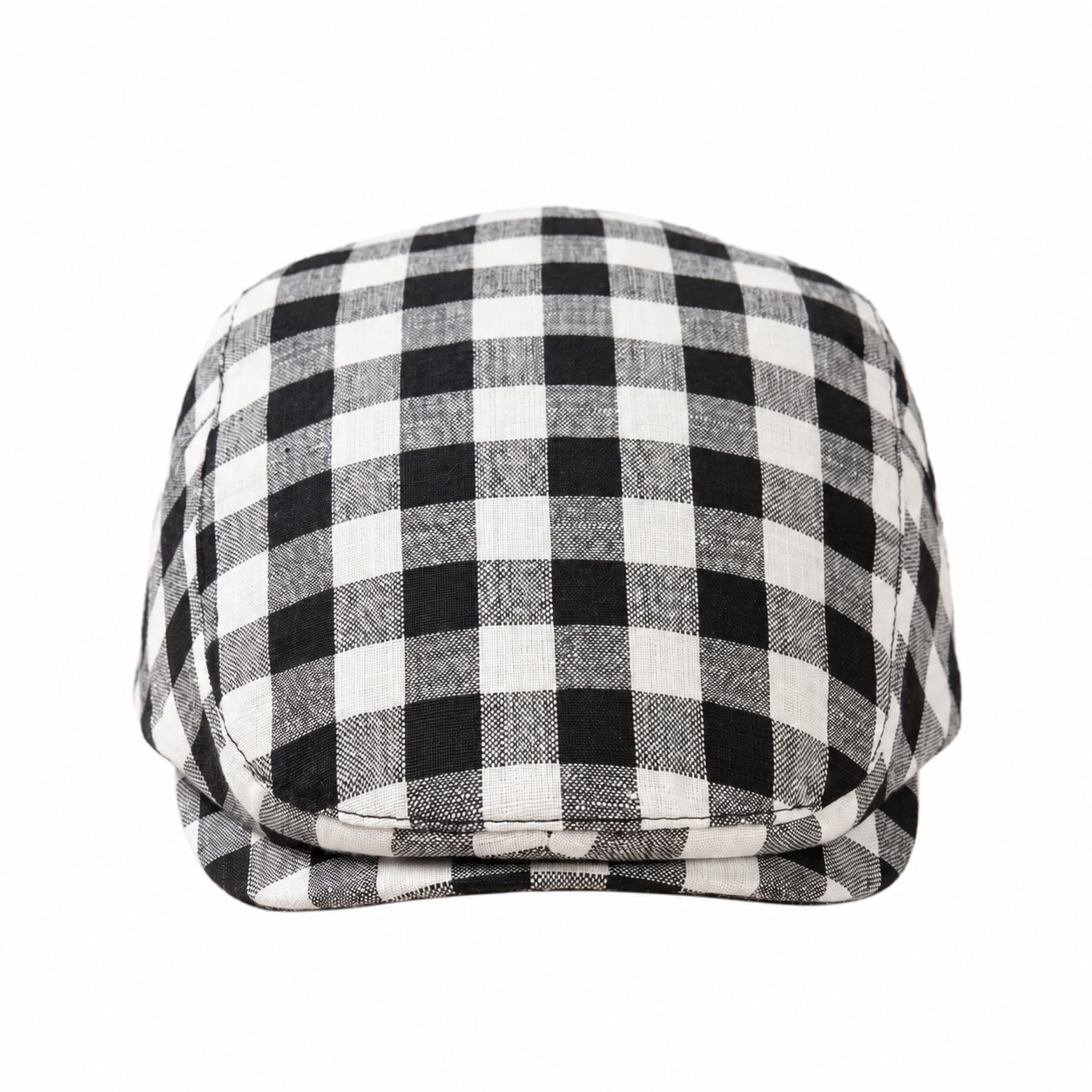 Cambridge Gingham Cotton Flat Cap