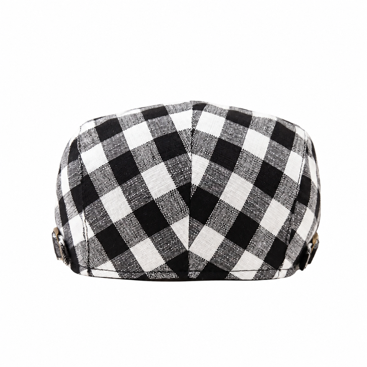 Cambridge Gingham Cotton Flat Cap