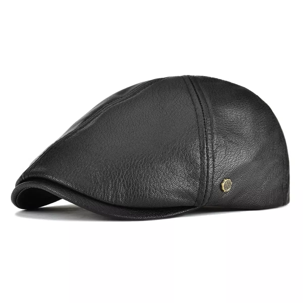 Winchester Genuine Leather Flat Cap