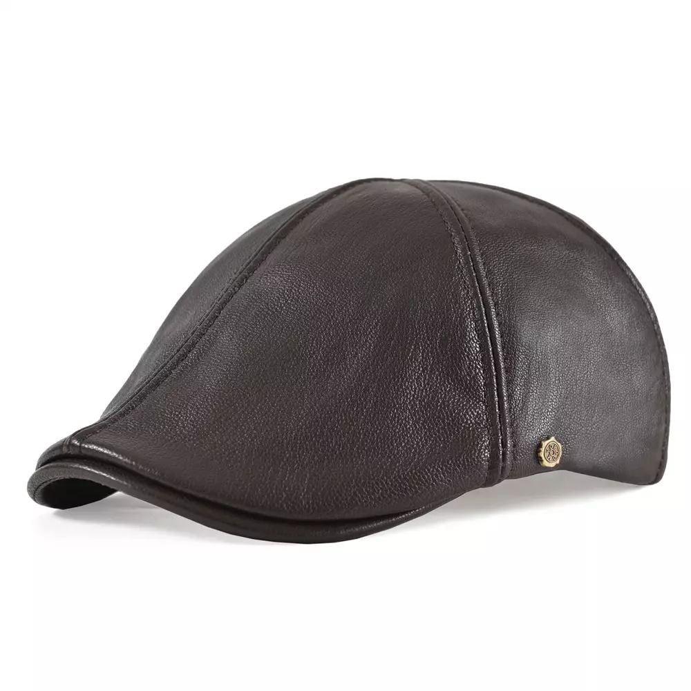 Winchester Genuine Leather Flat Cap