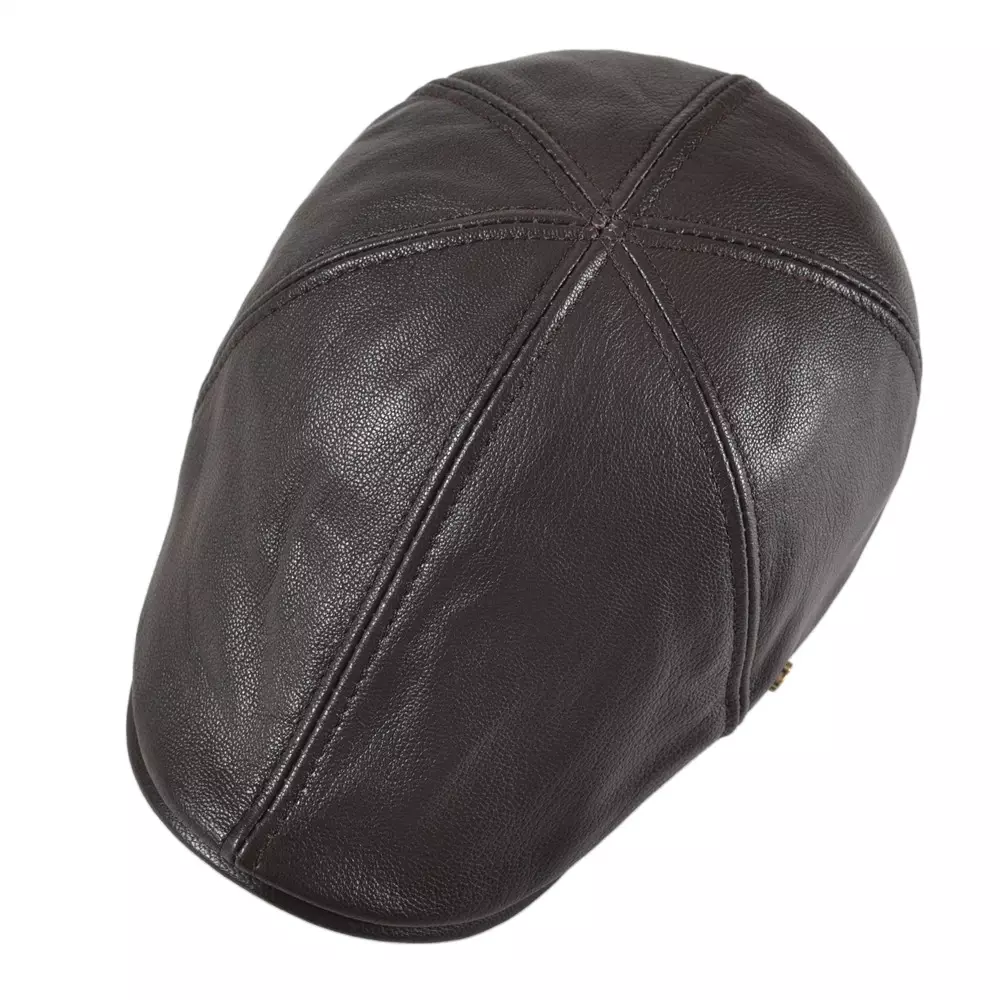Winchester Genuine Leather Flat Cap