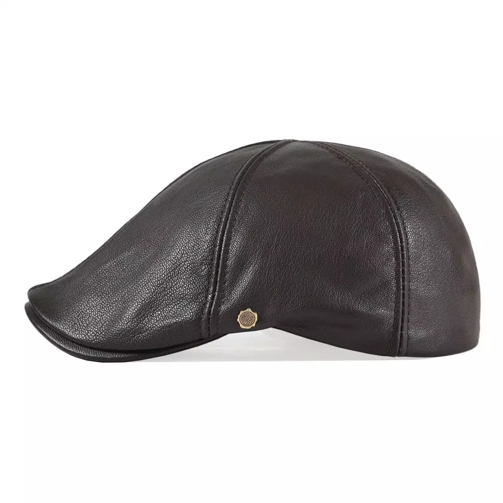 Winchester Genuine Leather Flat Cap