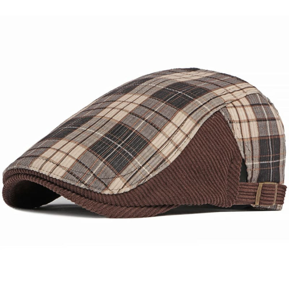 Inverness Tartan Corduroy Flat Cap