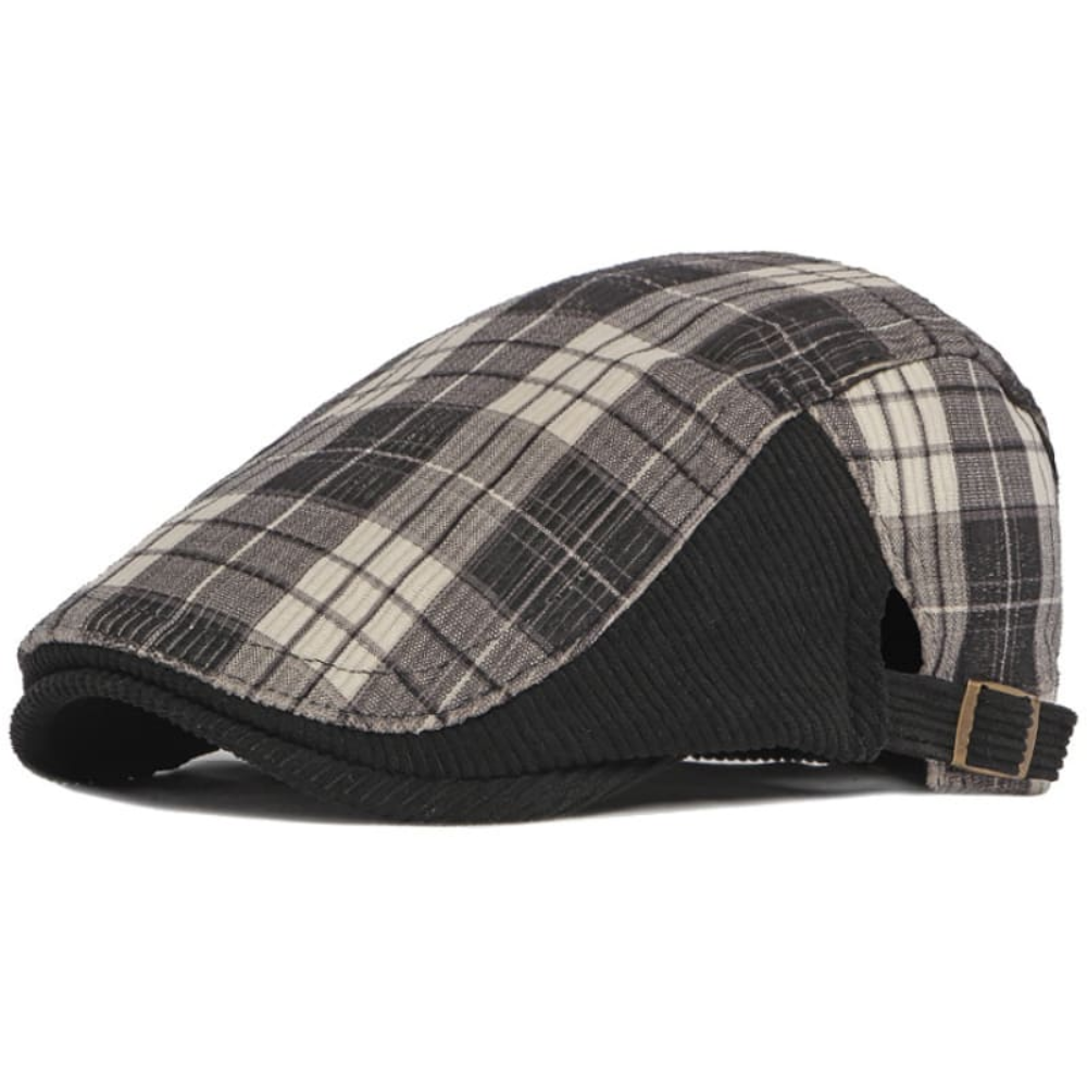 Inverness Tartan Corduroy Flat Cap