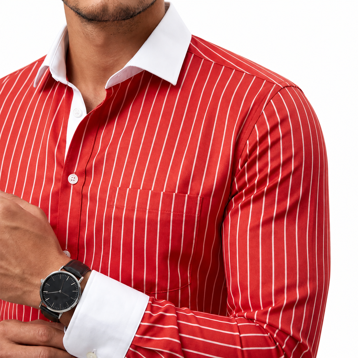 Men's Cotton Striped Knit Shirt