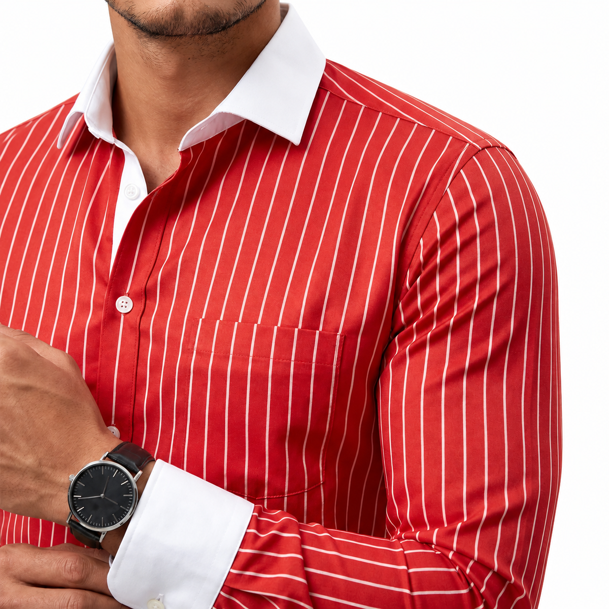 Men's Cotton Striped Knit Shirt