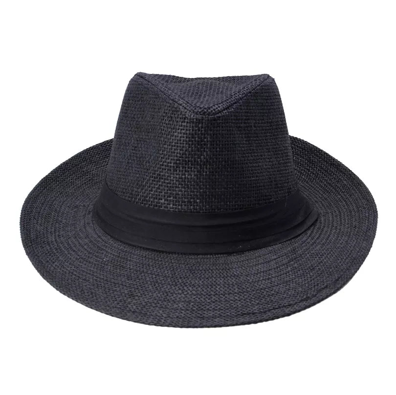 Men's Straw Panama Hat with Black Band