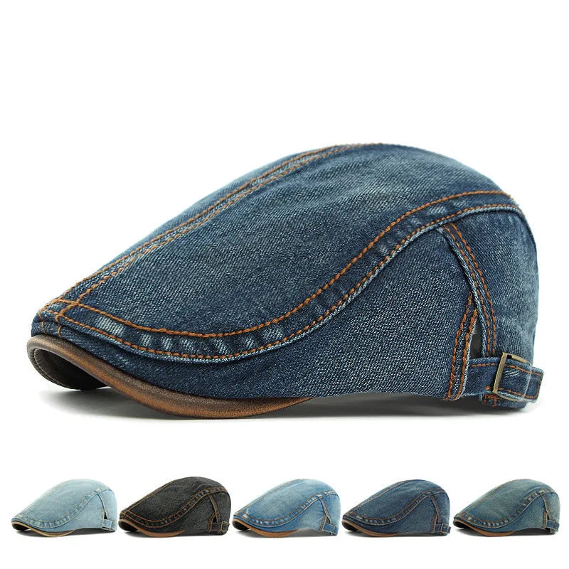 Ascot Denim Flat Cap