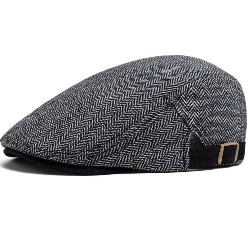 Kingston Herringbone Flat Cap