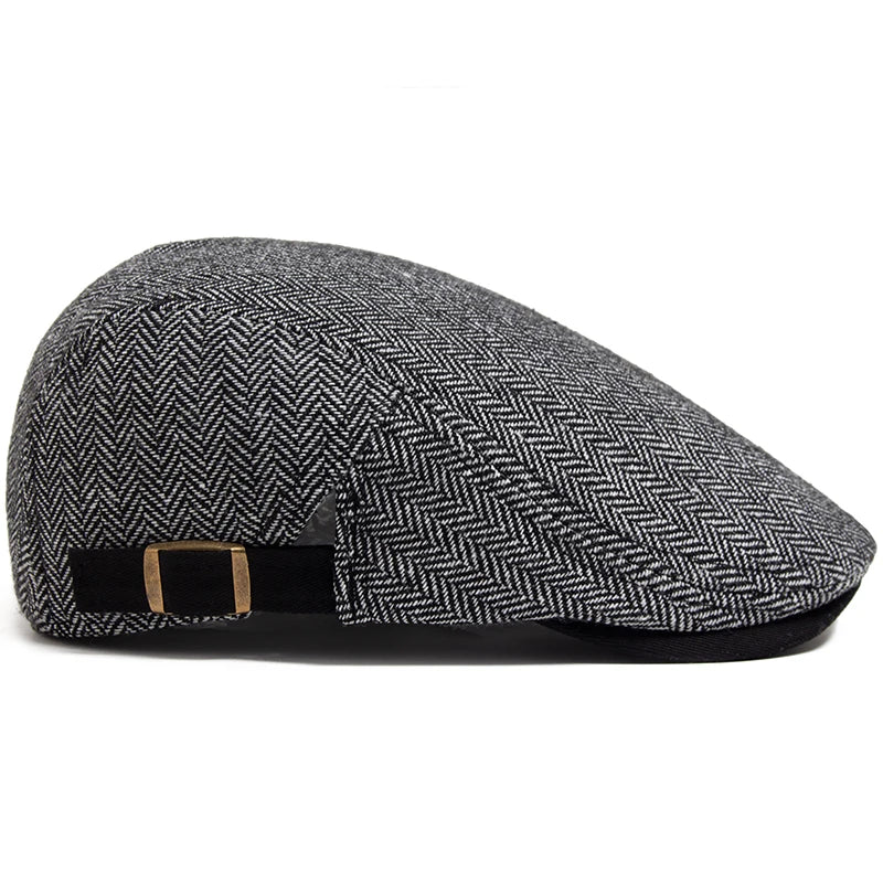 Kingston Herringbone Flat Cap