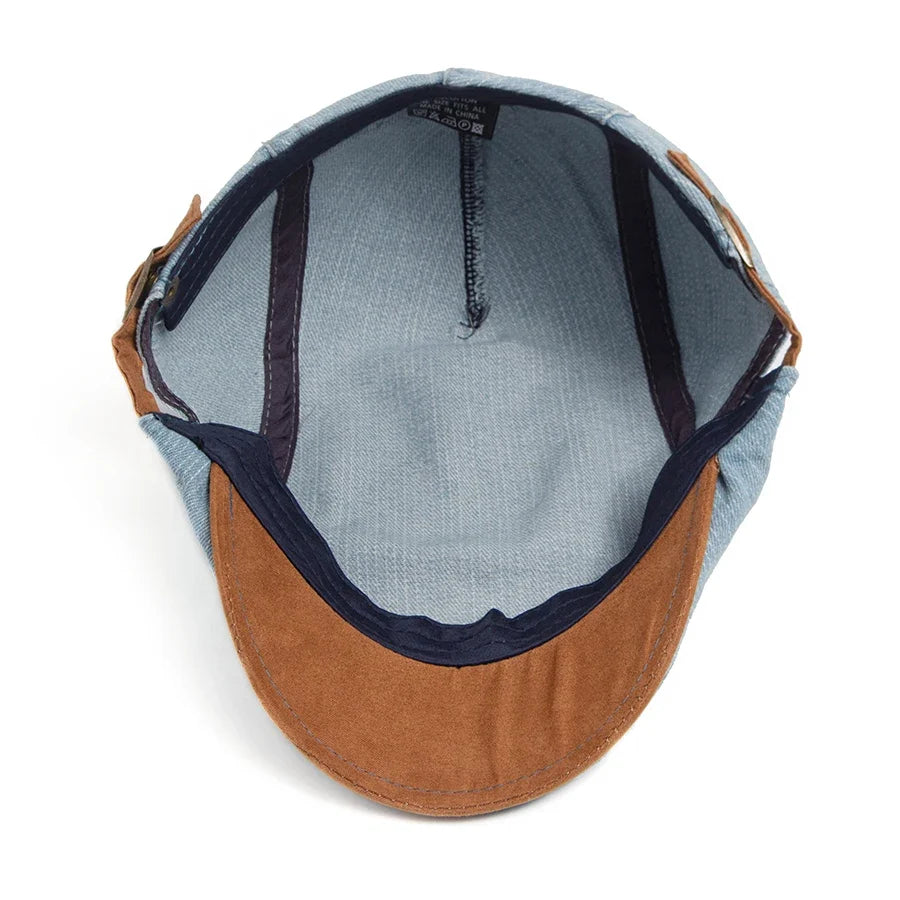 Bromley Denim Flat Cap