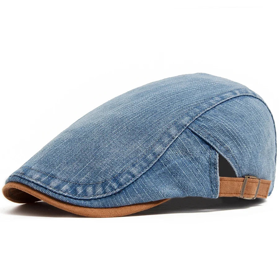 Bromley Denim Flat Cap
