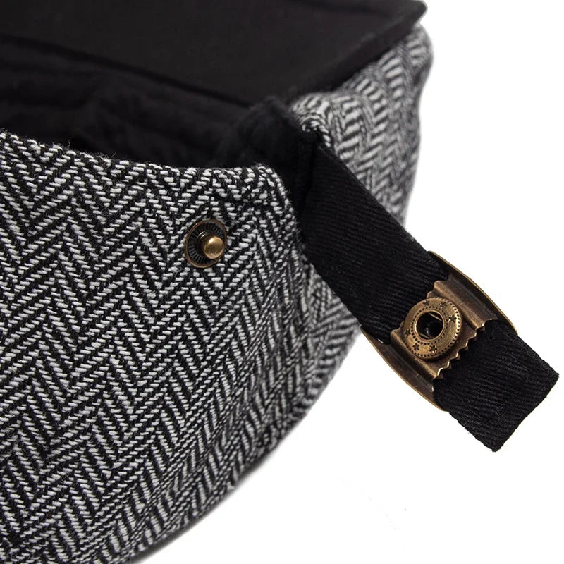 Kingston Herringbone Flat Cap